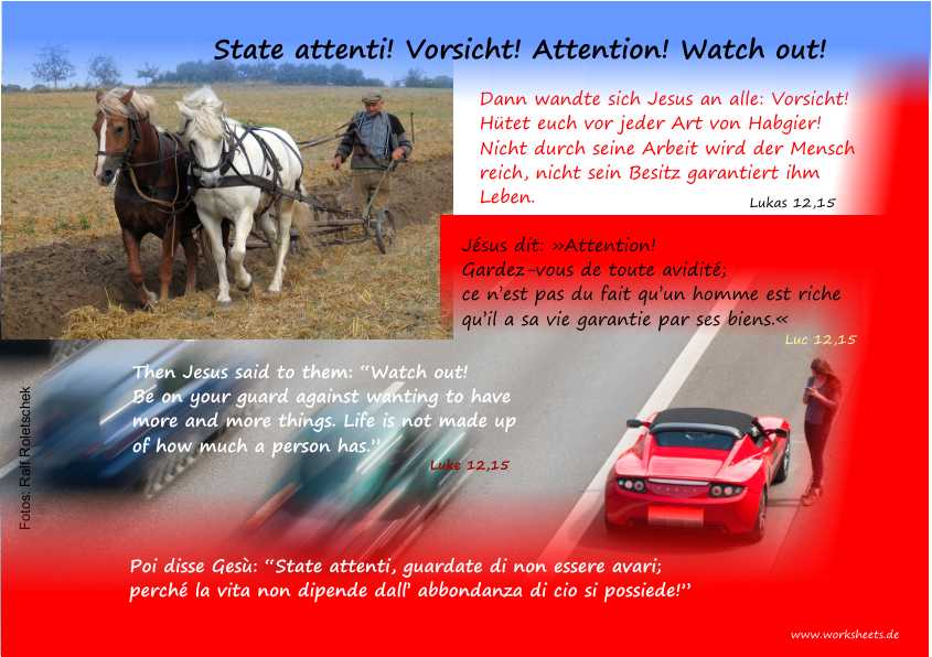 Vorsicht-Attention-Watch out-state attenti