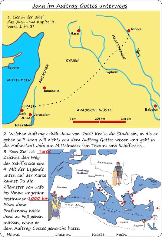 Jona im Auftrag Gottes unterwegs-L�s